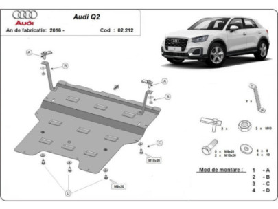 Stahl Unterfahrschutz für Motor Audi A3 (2020-2026) EANAudi 2