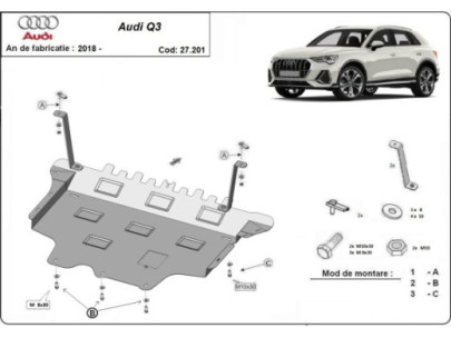 Stahl Unterfahrschutz für Motor Audi Q3 (2011-2018) EANAudi Q3 2