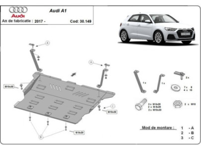 Stahl Unterfahrschutz für Motor Audi A3 (2020-2026) EANAudi 2