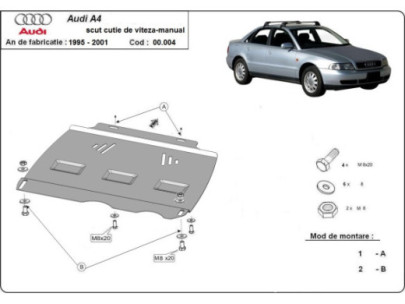 Stahl Unterfahrschutz für Motor Audi A4 B7 (2005-2008) EANAudi A4 2