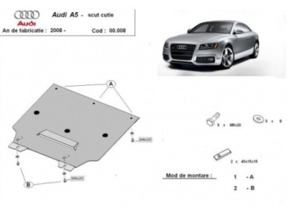 Stahl Unterfahrschutz für Getriebe Audi A5 (2017-2026) EANAudi A5 2