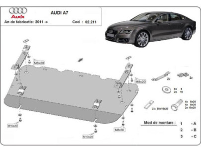 Stahl Unterfahrschutz für Motor Audi A3 (1996-2003) EANAudi 2