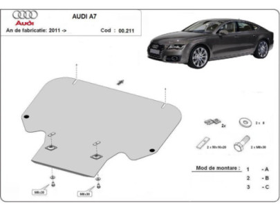 Stahl Unterfahrschutz für Motor Audi A3 (1996-2003) EANAudi 2
