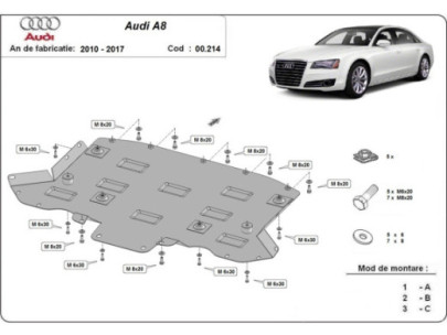 Stahl Unterfahrschutz für Motor Audi A8 (2002-2010) EANAudi A8 2