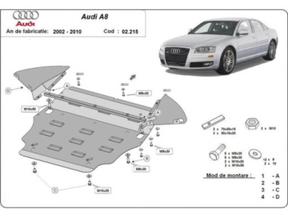 Stahl Unterfahrschutz für Motor Audi A3 (1996-2003) EANAudi 2