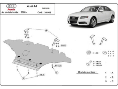 Stahl Unterfahrschutz für Motor Audi All Road A6 (2011-2018) EANAudi Allroad 2