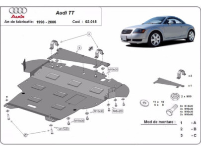Stahl Unterfahrschutz für Motor Audi A3 (1996-2003) EANAudi 2