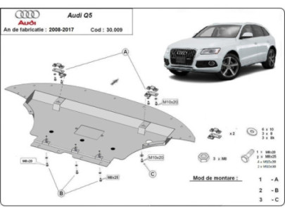 Stahl Unterfahrschutz für Motor Audi A3 (1996-2003) EANAudi 2