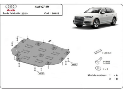 Stahl Unterfahrschutz für Motor Audi A4 B8, diesel (2008-2015) EANAudi 2