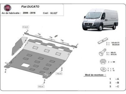 Stahl Unterfahrschutz für Motor Fiat Ducato (2016-2026) EANFiat Ducato 2