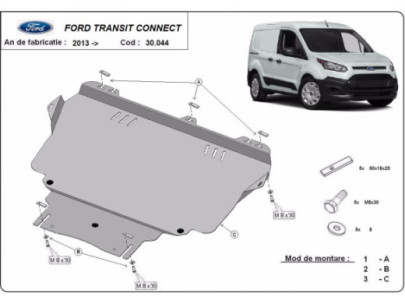 Stahl Unterfahrschutz für Motor Ford Transit Connect - Schaltgetriebe (2024-2026) EANFord Transit Connect 2