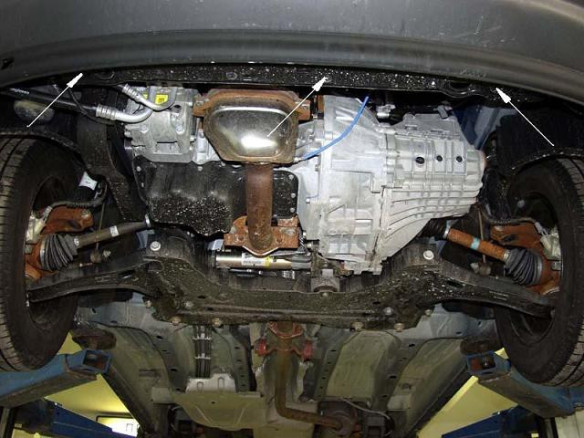 Stahl Unterfahrschutz für Motor Ford Transit Connect (2002-2012) EANFord Transit Connect