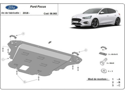 Stahl Unterfahrschutz für Motor Ford Focus 3 (2010-2018) EANFord Focus 2