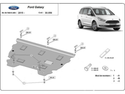 Stahl Unterfahrschutz für Motor Ford KA+ (2014-2020) EANFord 2