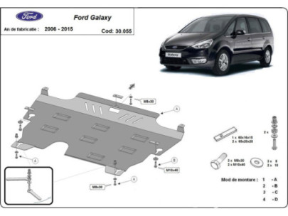 Stahl Unterfahrschutz für Motor Ford Galaxy 3 (2015-2022) EANFord Galaxy 2
