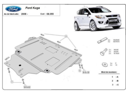 Stahl Unterfahrschutz für Motor Ford KA+ (2014-2020) EANFord 2