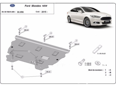 Stahl Unterfahrschutz für Motor Ford KA+ (2014-2020) EANFord 2