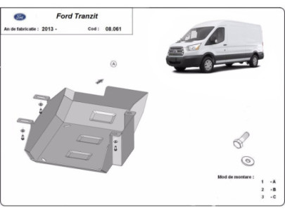 Stahl Unterfahrschutz für Motor Ford KA+ (2014-2020) EANFord 2