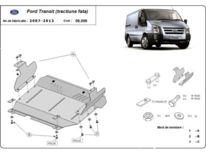 Stahl Unterfahrschutz für Motor Ford KA+ (2014-2020) EANFord 2
