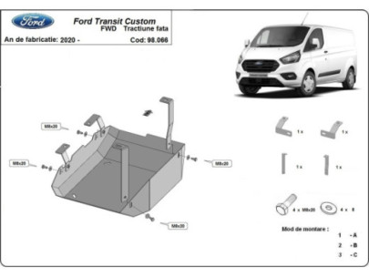 Stahl Unterfahrschutz für Motor Ford KA+ (2014-2020) EANFord