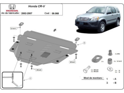 Stahl Unterfahrschutz für Motor Honda CR-V (2017-2022) EANHonda CR-V 2