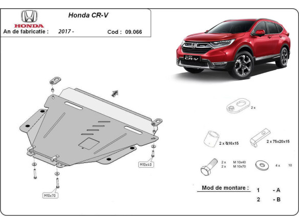 Stahl Unterfahrschutz für Motor Honda CR-V (2017-2022) EANHonda CR-V