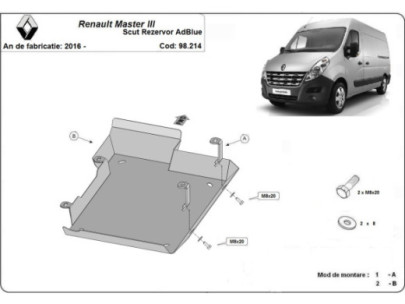 Stahl Unterfahrschutz für Motor Renault Master 3 (2010-2024) EANRenault Master 2