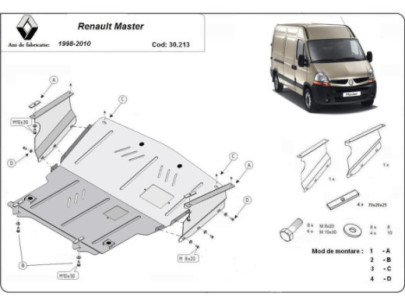 Stahl Unterfahrschutz für Motor Renault Master 3 (2010-2024) EANRenault Master 2