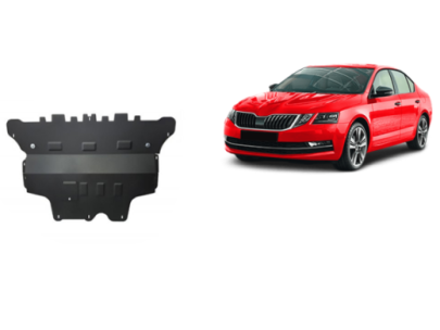 Stahl Unterfahrschutz für Motor, Getriebe Skoda Octavia 3 - Automatikgetriebe (2013-2019) EAN