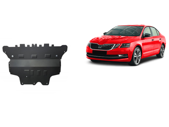 Stahl Unterfahrschutz für Motor, Getriebe Skoda Octavia 3 - Automatikgetriebe (2013-2019) EANSkoda Octavia