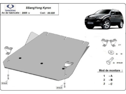 Stahl Unterfahrschutz für Motor Ssangyong Musso Grand (2018-2026) EANSsangYong 2