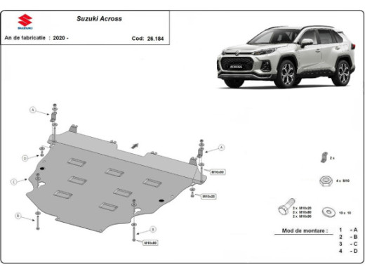 Stahl Unterfahrschutz für Motor Suzuki Across (2020-2026) EANSuzuki Across