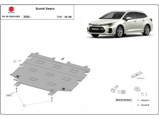 Stahl Unterfahrschutz für Motor Suzuki Swace (2020-2026) EANSuzuki Swace