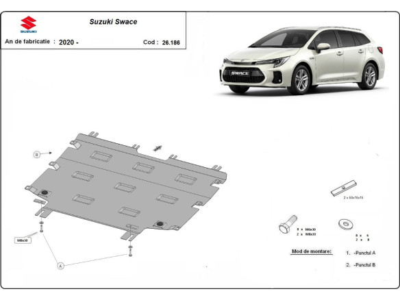 Stahl Unterfahrschutz für Motor Suzuki Swace (2020-2026) EANSuzuki Swace