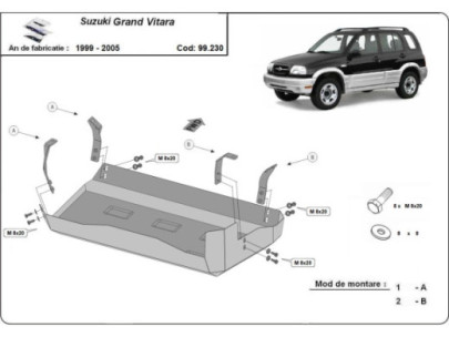Stahl Unterfahrschutz für Motor Suzuki Grand Vitara 2 (2005-2019) EANSuzuki Grand Vitara 2