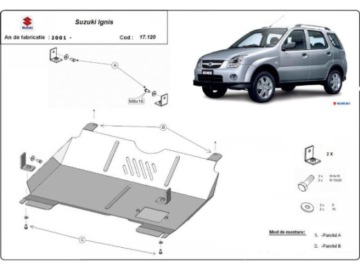 Stahl Unterfahrschutz für Motor, Getriebe Suzuki Ignis (2001-2016) EANSuzuki