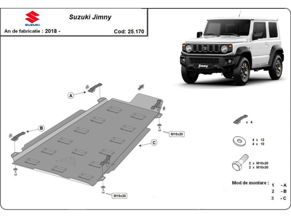 Stahl Verteilergetriebe Schutz für Suzuki Jimny (2018-2026) EANSuzuki Jimny