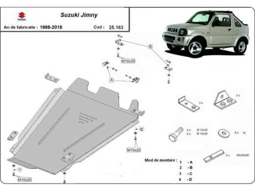 Stahl Verteilergetriebe Schutz für Suzuki Jimny (1998-2018) EANSuzuki Jimny