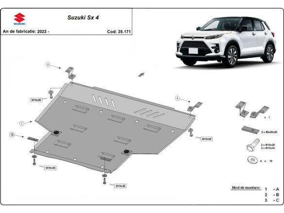 Stahl Unterfahrschutz für Motor Suzuki SX 4 (2023-2026) EANSuzuki SX 4