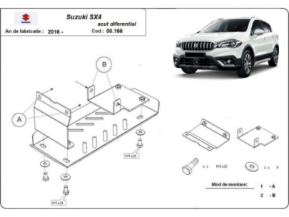 Stahl Unterfahrschutz für Differential Suzuki SX 4WD (2006-2013) EANSuzuki SX 4 2