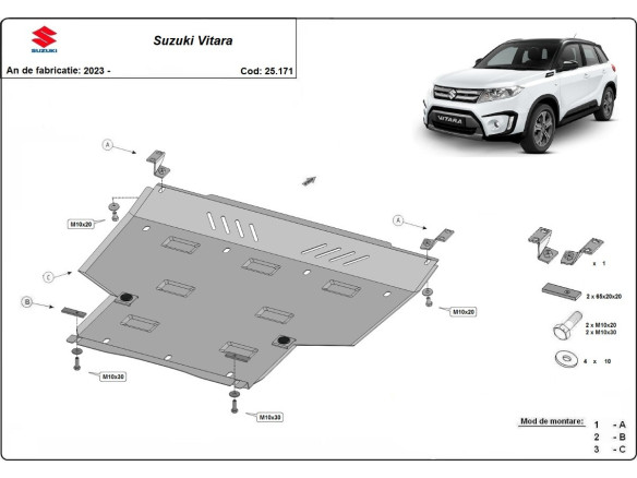 Stahl Unterfahrschutz für Motor Suzuki Vitara (2023-2026) EANSuzuki Vitara
