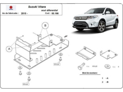 Stahl Unterfahrschutz für Differential Suzuki S-Cross - 4WD (2013-2021) EANSuzuki 2