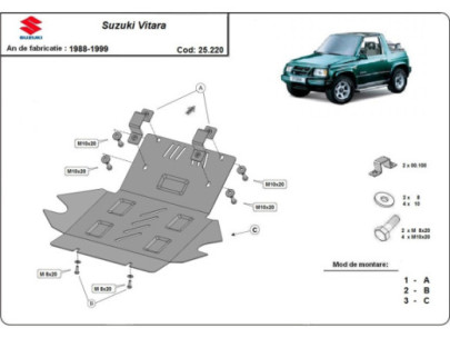Stahl Unterfahrschutz für Differential Suzuki S-Cross - 4WD (2013-2021) EANSuzuki 2