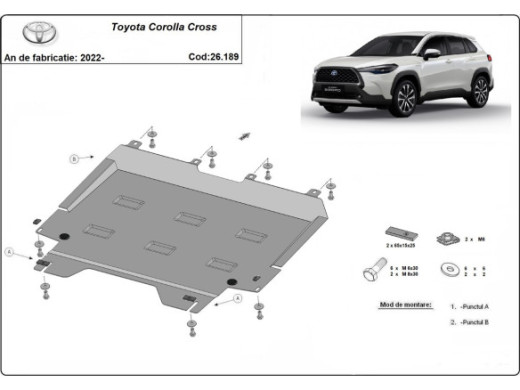 Stahl Unterfahrschutz für Motor Toyota Corolla Cross (2022-2026) EANToyota Corolla Cross