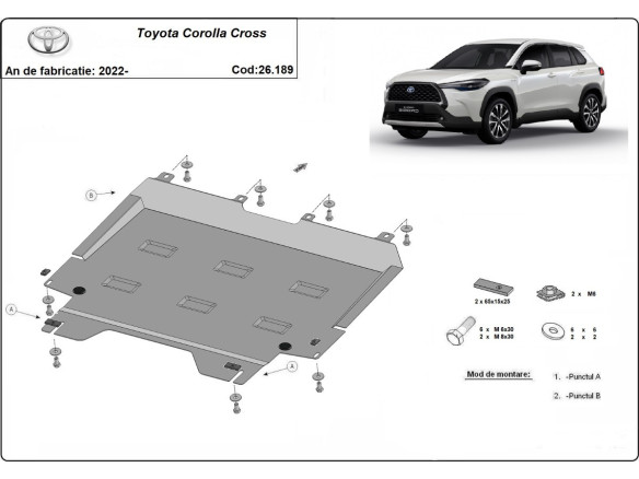 Stahl Unterfahrschutz für Motor Toyota Corolla Cross (2022-2026) EANToyota Corolla Cross