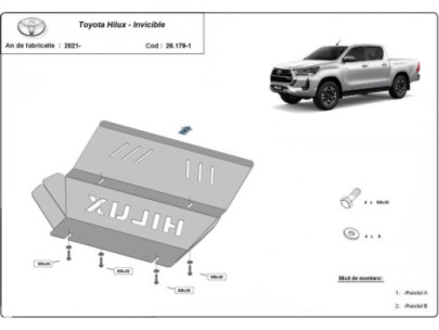 Stahl Unterfahrschutz für Sensoren der Marke Toyota Hilux (2021-2026) EANToyota Hilux Invincible 2