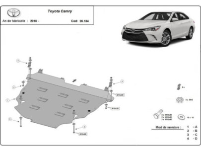 Stahl Unterfahrschutz für Motor Toyota Auris (2007-2012) EANToyota 2