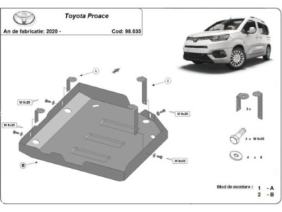 Stahl Unterfahrschutz für Motor Toyota Proace Verso (2020-2026) EANToyota Proace 2