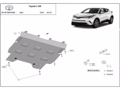 Stahl Unterfahrschutz für Differentialschutz Toyota C-HR (2023-2026) EANToyota C-HR 2