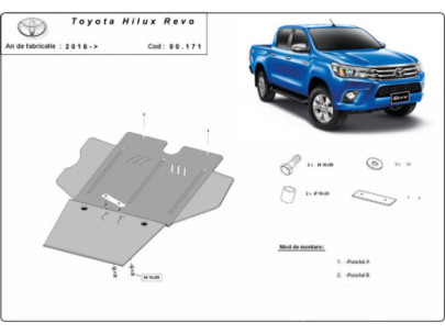 Stahl Unterfahrschutz für Katalysator Toyota Corolla (2002-2007) EANToyota 2